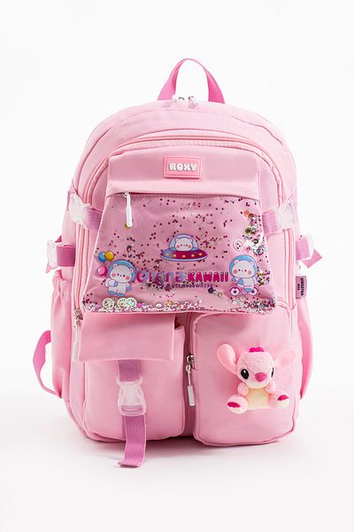 Roxy Stitch Korean Style Children's Primary School Bag with Accessories - 5 Compartments Waterproof