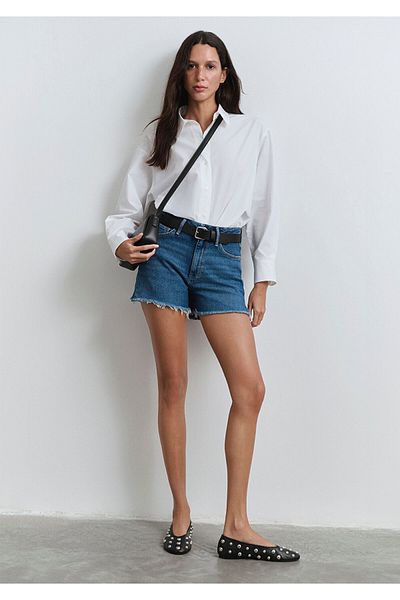 Mavi Pantaloni scurți din denim Heidi anii 90 Indigo Blue 1410057-88757
