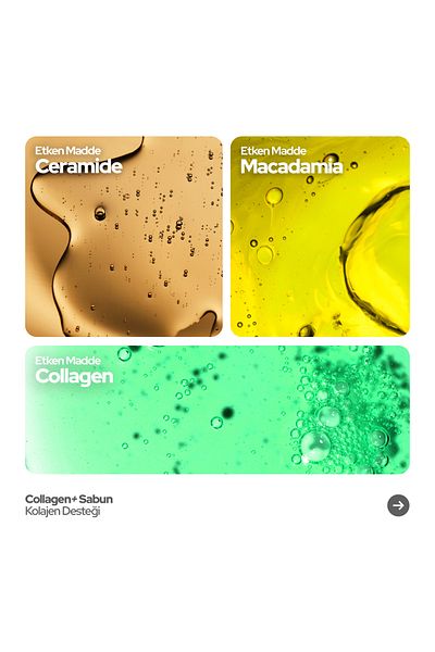 Glisseo Collagen Ceramide and Macadamia Added Collagen and Skin Barrier Supporting Facial Care Soap 100Gr