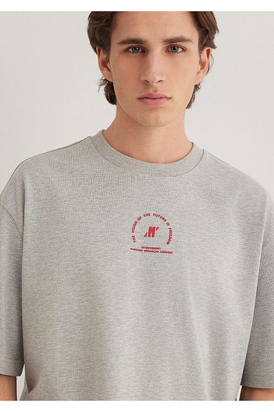 Mavi Printed Gray T-Shirt Relaxed Fit / Relaxed Cut 0612744 -80196