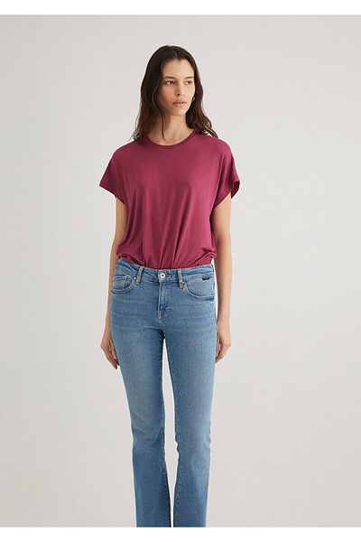 Mavi Μπλουζάκι Off Shoulder Pink Basic με κανονική εφαρμογή / Κανονική εφαρμογή 1611649 -70919