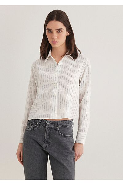 Mavi Cămașă Ecru cu dungi Regular Fit 1211025 -85353