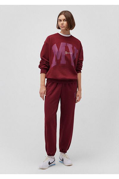 Mavi Mv Logo Printed Claret Red Sweatpants 1010802-85633