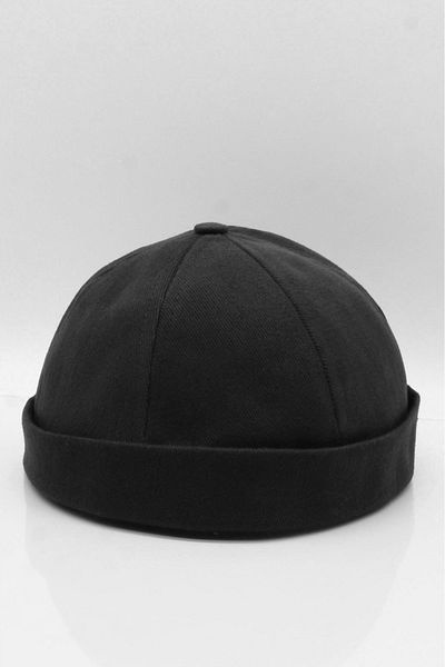 Külah Men's Hipster Premium Cap Black Docker Hat