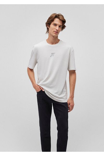 Mavi Pro Logo Printed Gray Loose Fit T-Shirt -0612189-70080