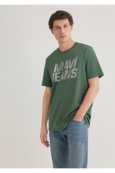 Mavi Jeans Baskılı Yeşil Tişört Regular Fit / Normal Kesim 0610260-81570
