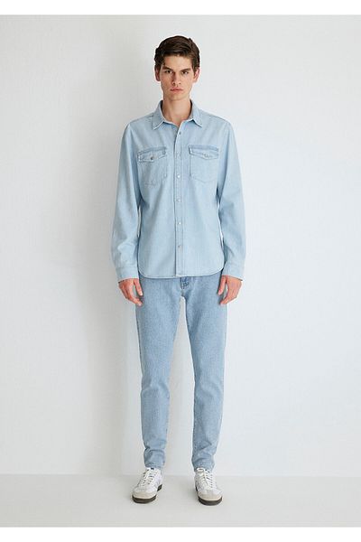 Mavi Cămașă de jeans Ted Casual albastru deschis Slim Fit / Slim Fit0210909-87153