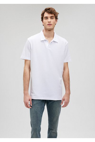 Mavi Λευκό μπλουζάκι Polo Loose Cut -0611904-620