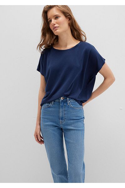 Mavi Tricou modal Lux Touch bleumarin cu croială lejeră 167245 -70487