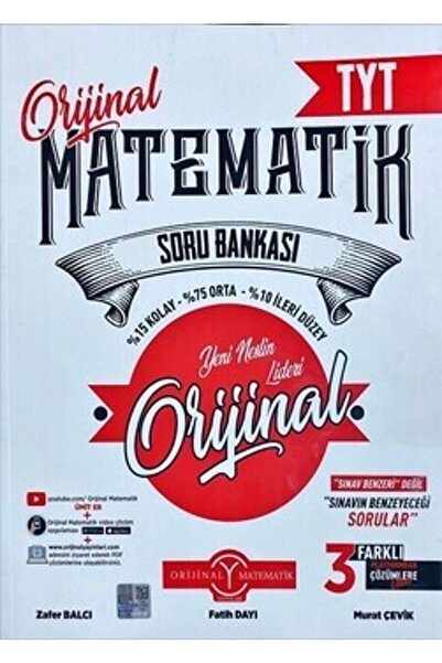 Orijinal Yayınları YKS TYT Matematik Orijinal Soru Bankası / Zafer Balcı / Or...