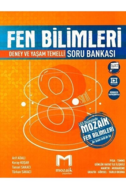 Mozaik Yayınları 8.sınıf Mozaik Soru Bankası Fen Bilimleri 2026 Arif Adalı