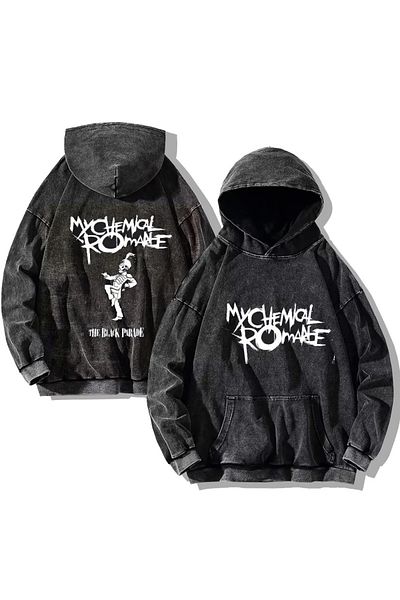 Touz Moda Πλυμένο φούτερ My Chemical Romance με κουκούλα