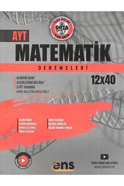 Ens Yayıncılık Ayt Matematik 12 X 40 Denemeleri Ens Yayınları