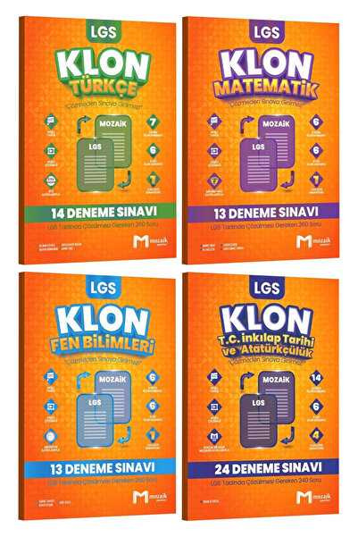 Mozaik Yayınları Mozaik Yayınları 8. Sınıf LGS Türkçe Matematik Fen Bilimleri...