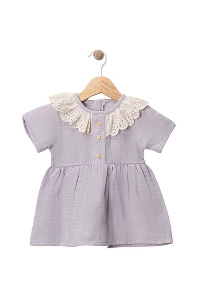 Babexi Lace Collar Dress Lilac