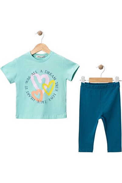 Babexi طقم كولونيا مطبوع على شكل قلب أخضر نعناعي