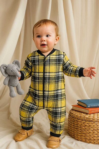 Tosyalı Burak Bebe Lumberjack Fabric Lining Cotton Fiber Winter Baby & Child Sleeping Bag