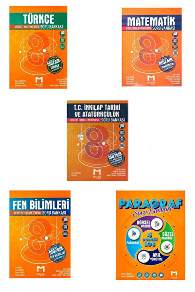 Mozaik Yayınları Mozaik Yayınları 2025 8.Sınıf Tüm Dersler Soru Bankası Seti