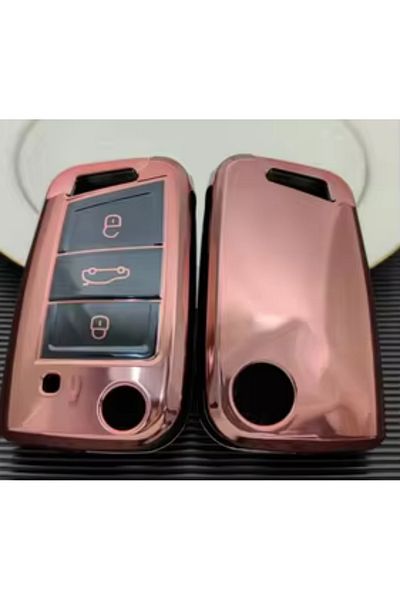 emii auto spare parts Seat Volkswagen Skoda Sustali Model Key Sheath Pink Glossy