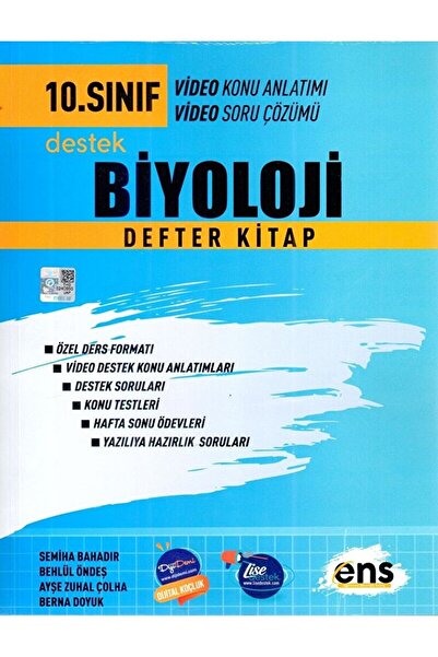Ens Yayınları 10. Sınıf Destek Biyoloji Defter Kitap / Kolektif / ENS Yayınla...