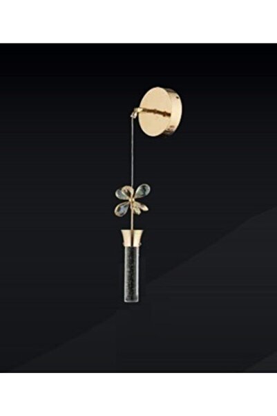 burenze Luxury Modern Kelebek Taşlı Duvar Led Aplik Gold Sarı