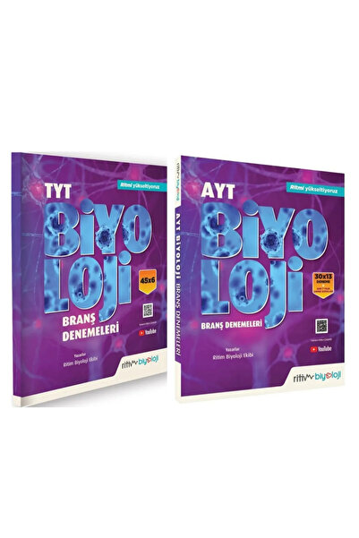 Ritim Plus Yayınları Ritim Biyoloji TYT AYT Biyoloji Branş Denemeleri Seti