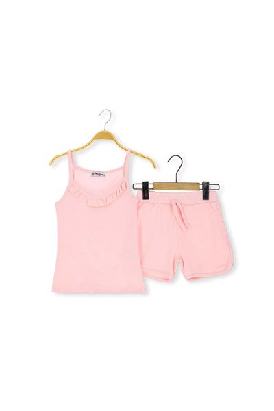 atabay Reported Shorts Girl's Set Powder