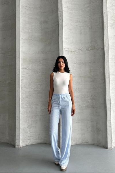 macharel jeans Pantaloni cu dungi cu picioare largi Waterway
