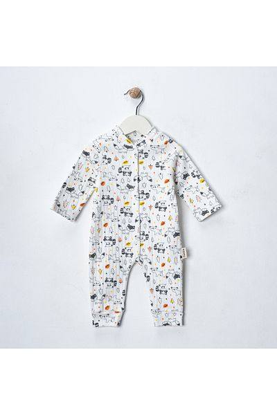 pamira kids Cat Leaf Patterned Monthly Children's Jumpsuit