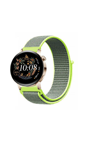 Tagomoon Huawei Watch Gt3 Elegant 42mm Spor Kumaş Desenli Cırt Cırtlı Kordon ...
