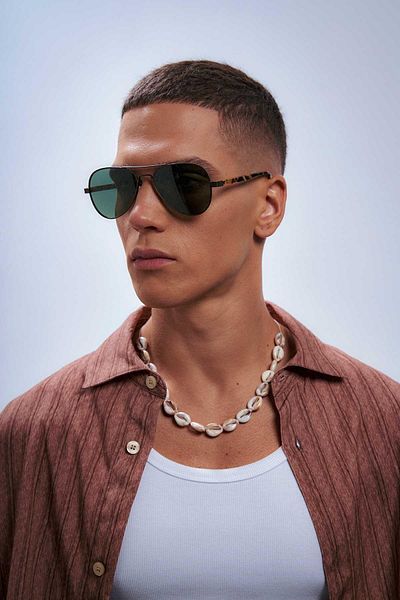 Bilge Karga Ethan Bronze Green Men's Sunglasses