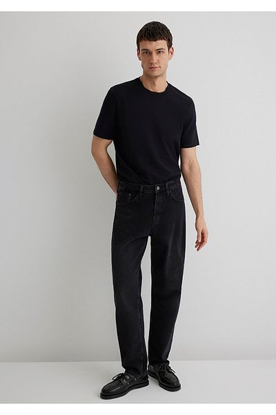 Mavi Černé základní tričko s texturou – Regular Fit0610277-900