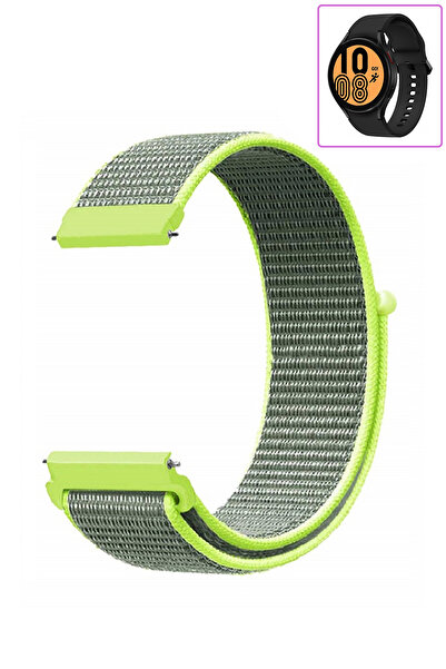 Tagomoon Samsung Galaxy Watch 4 5 6 7 Fe Serisi 40mm Ve 44mm Ile Uyumlu Spor Kumaş Cırt Cırtlı Kordon Kayış