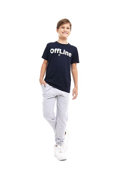 R&B Gray Boys Basic Knit Bottom 5-16Y