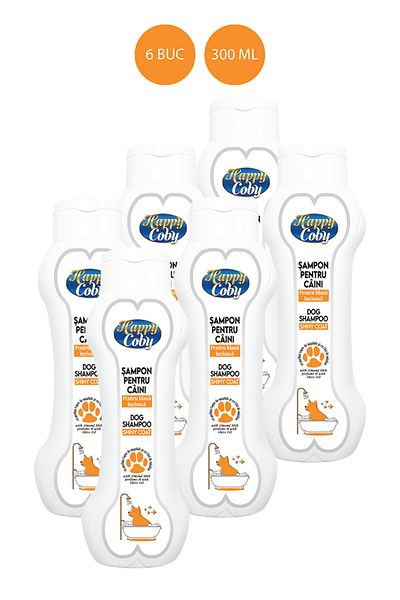 Happy Coby Dog Shampoo For Shiny Coat Enriched With Olive Oil 300ml *6 Pcs