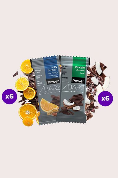 Zbarz Power 25% Protein & Power Cocoa Mixed Box (12 Pieces)