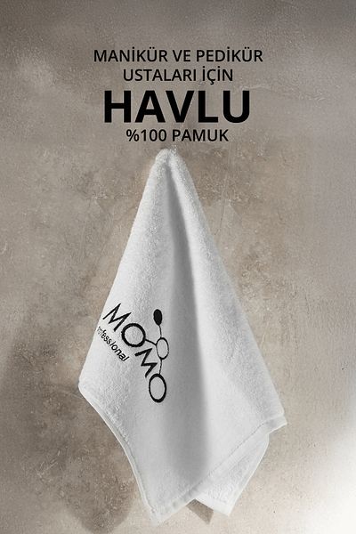 MOMO professional Spa Manicure Pedicure Towel, Cotton White Towel, 30X50 cm