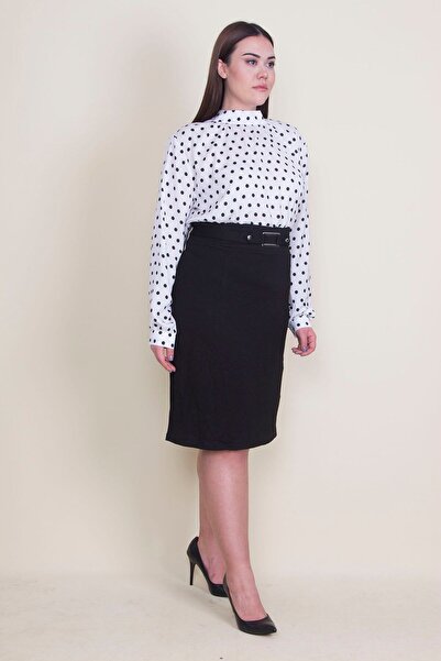 Şans Tekstil Top Satin Fabric Waist Belt Dress 26a22413