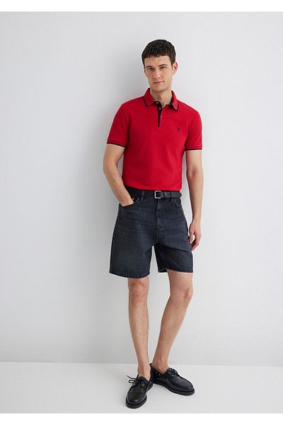 Mavi Red Polo T-Shirt - Collar Detailed, Fitted Cut062373-28441