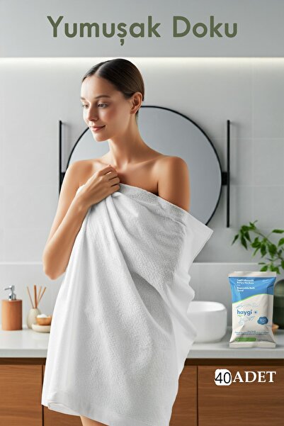 galaksihome Tek Kullanımlık Banyo Havlu Seti Haygi - 80x120 Cm 40 Adet