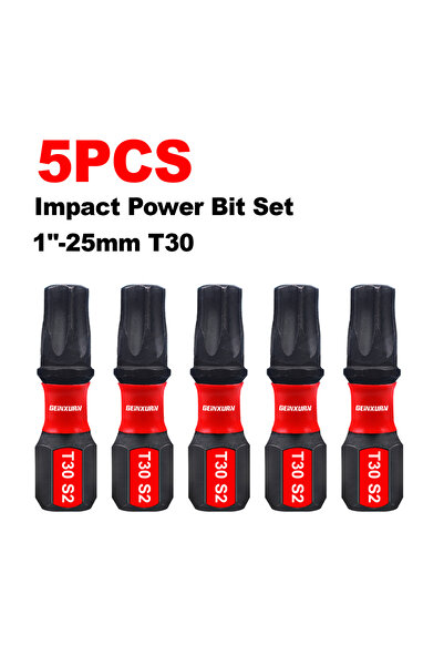 Choice4 مجموعة رؤوس مفكات مغناطيسية قوية من جينكسورن، 5 قطع، مقاس 1 بوصة، رؤو...