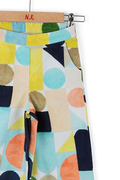 nk kids Geometric Patterned Wide Leg Pants