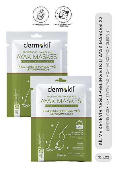 Dermokil Peeling Etkili Ayak Maskesi 35 ml 2'li Set