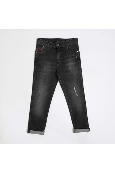 Nanica Kids PANTALONI DENIM DETALII BIB-6/16 Negru