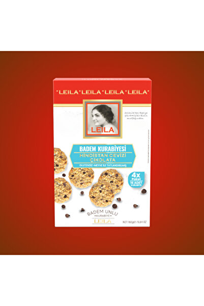 balanu Leila Hindistan Cevizli & Damla Çikolatalı Badem Kurabiyesi 160 gr