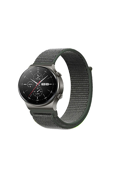 Tagomoon Huawei Watch Gt2 Pro Uyumlu Spor Kumaş Desenli Cırt Cırtlı Kordon Kayış