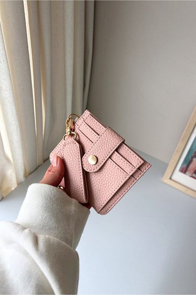 Yuka Atelier Velina Minimal Wallet with Keychain and Card Holder Detail