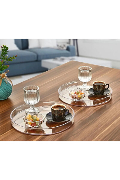 ARVALE Stylish Crystal Cake Dish with Handle 27.5 cm Treat Serving Bowl