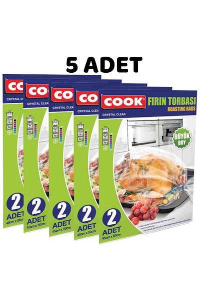COOK كيس تحميص الديك الرومي 45 سم * 50 سم 2 قطعة * 5 قطع