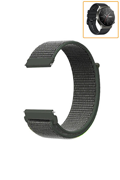 Tagomoon Huawei Watch Gt2 Pro Uyumlu Spor Kumaş Desenli Cırt Cırtlı Kordon Kayış